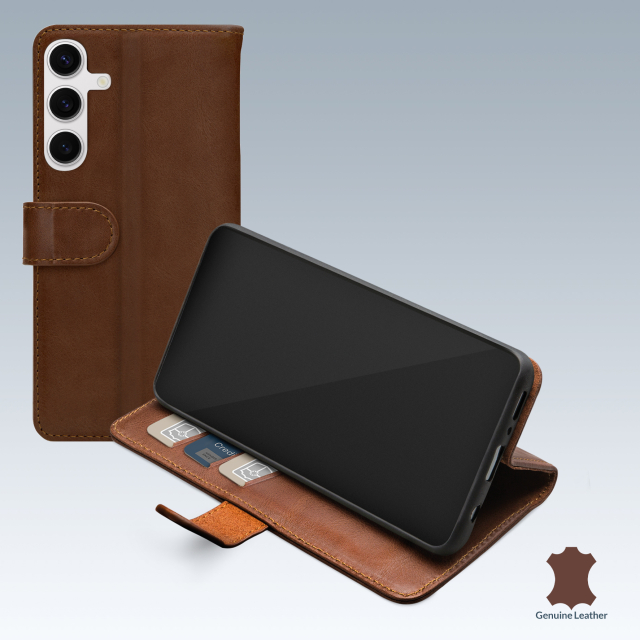 Mobilize Leather Wallet Samsung Galaxy S24 FE Brown Mobilize Leather Wallet Samsung Galaxy S24 FE Brown - Image 1