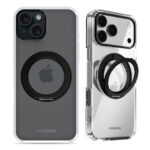 Mobilize MagSafe Compatible 360 Rotating Ring Stand Case Apple iPhone 15 Clear/Black