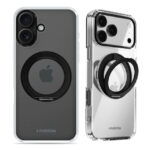 Mobilize MagSafe Compatible 360 Rotating Ring Stand Case Apple iPhone 16 Clear/Black