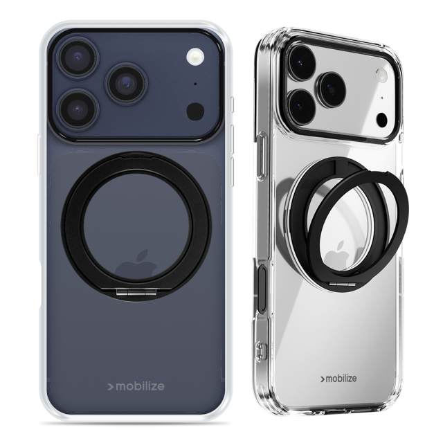 Mobilize MagSafe Compatible 360 Rotating Ring Stand Case Apple iPhone 17 Pro Clear/Black Mobilize MagSafe Compatible 360 Rotating Ring Stand Case Apple iPhone 17 Pro Clear/Black - Image 1