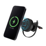 Mobilize MagSafe Compatible Car Holder/Charger 7.5W/10W/15W with Retractable USB-C Cable Black
