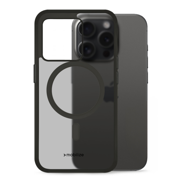 Mobilize MagSafe Compatible Hybrid Pro Case Apple iPhone 15 Pro Black Mobilize MagSafe Compatible Hybrid Pro Case Apple iPhone 15 Pro Black - Image 1