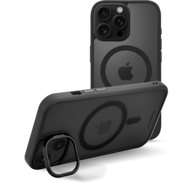 Mobilize MagSafe Compatible Hybrid Pro Case with Camera Stand Apple iPhone 16 Pro Max Black Mobilize MagSafe Compatible Hybrid Pro Case with Camera Stand Apple iPhone 16 Pro Max Black - Image 1