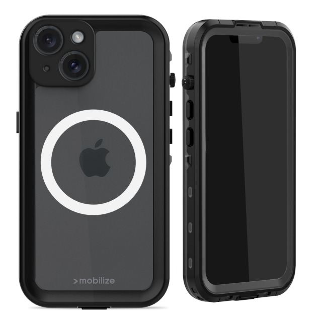 Mobilize MagSafe Compatible Waterproof Case Apple iPhone 15 Clear/Black Mobilize MagSafe Compatible Waterproof Case Apple iPhone 15 Clear/Black - Image 1