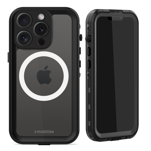 Mobilize MagSafe Compatible Waterproof Case Apple iPhone 15 Pro Clear/Black Mobilize MagSafe Compatible Waterproof Case Apple iPhone 15 Pro Clear/Black - Image 1
