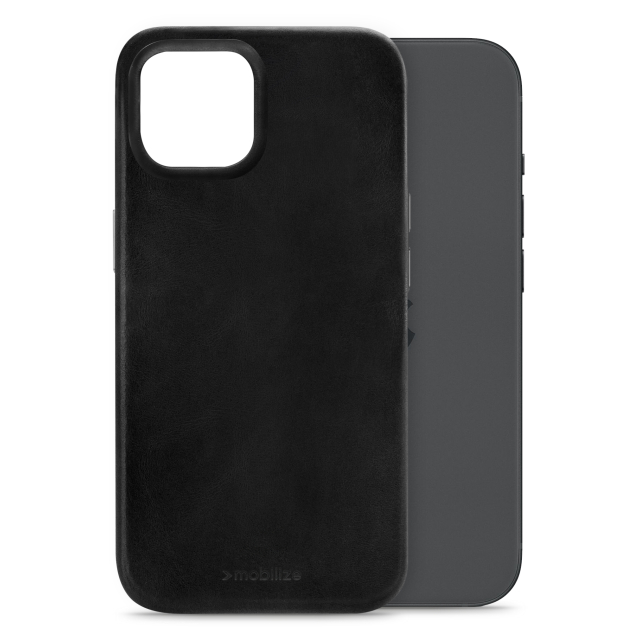 Mobilize Magsafe Compatible Premium Leather Case Apple iPhone 15 Black Mobilize Magsafe Compatible Premium Leather Case Apple iPhone 15 Black - Image 1