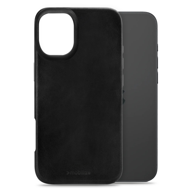 Mobilize Magsafe Compatible Premium Leather Case Apple iPhone 16 Plus Black Mobilize Magsafe Compatible Premium Leather Case Apple iPhone 16 Plus Black - Image 1