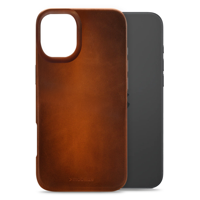 Mobilize Magsafe Compatible Premium Leather Case Apple iPhone 16 Plus Burned Cognac Mobilize Magsafe Compatible Premium Leather Case Apple iPhone 16 Plus Burned Cognac - Image 1