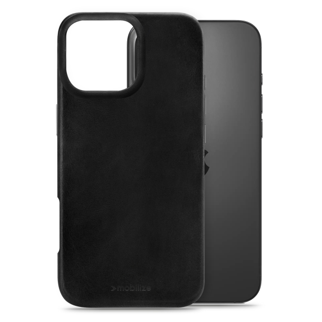 Mobilize Magsafe Compatible Premium Leather Case Apple iPhone 16 Pro Max Black Mobilize Magsafe Compatible Premium Leather Case Apple iPhone 16 Pro Max Black - Image 1