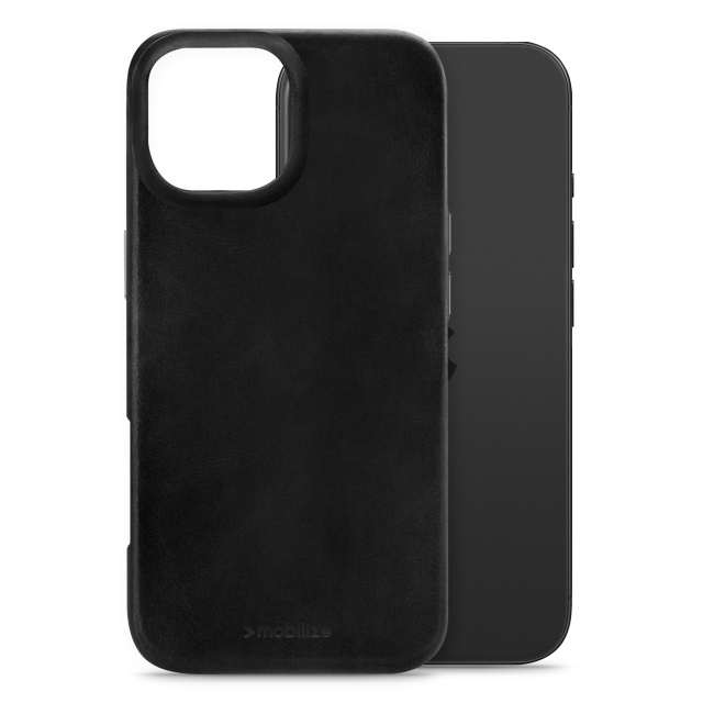 Mobilize Magsafe Compatible Premium Leather Case Apple iPhone 17 Black Mobilize Magsafe Compatible Premium Leather Case Apple iPhone 17 Black - Image 1