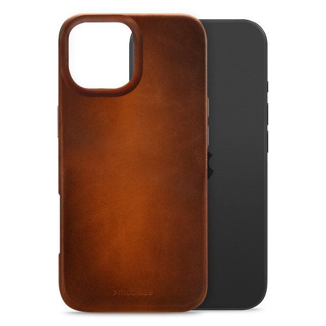 Mobilize Magsafe Compatible Premium Leather Case Apple iPhone 17 Burned Cognac Mobilize Magsafe Compatible Premium Leather Case Apple iPhone 17 Burned Cognac - Image 1