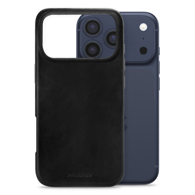 Mobilize Magsafe Compatible Premium Leather Case Apple iPhone 17 Pro Black Mobilize Magsafe Compatible Premium Leather Case Apple iPhone 17 Pro Black - Image 1