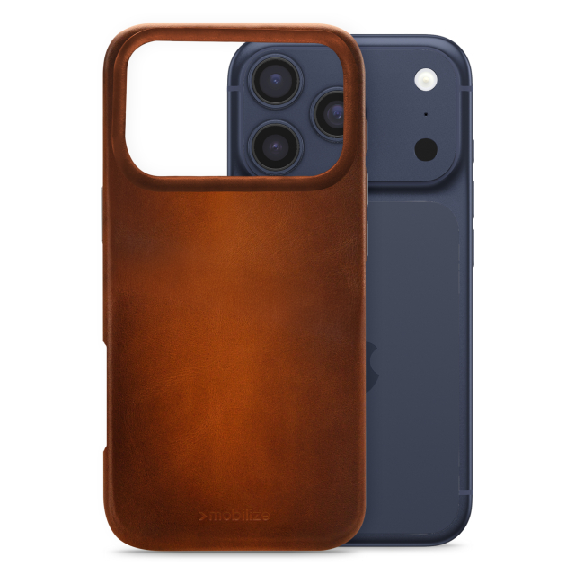 Mobilize Magsafe Compatible Premium Leather Case Apple iPhone 17 Pro Burned Cognac Mobilize Magsafe Compatible Premium Leather Case Apple iPhone 17 Pro Burned Cognac - Image 1