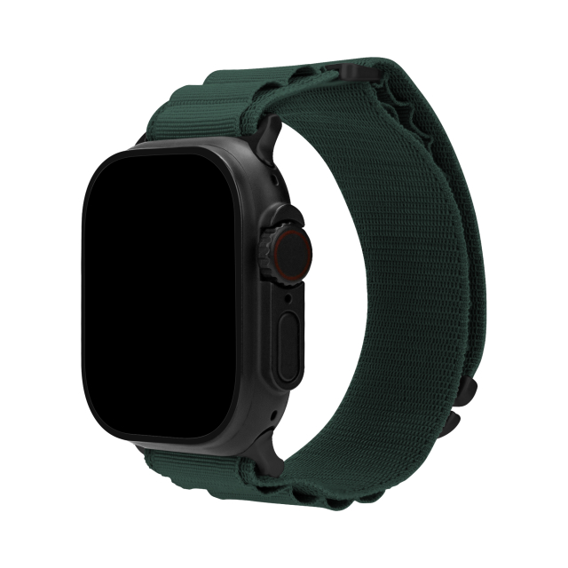 Mobilize Nylon Watch Band - Alpine - Black Connector - for Apple 38/40/41mm - Dark Green Mobilize Nylon Watch Band - Alpine - Black Connector - for Apple 38/40/41mm - Dark Green - Image 1