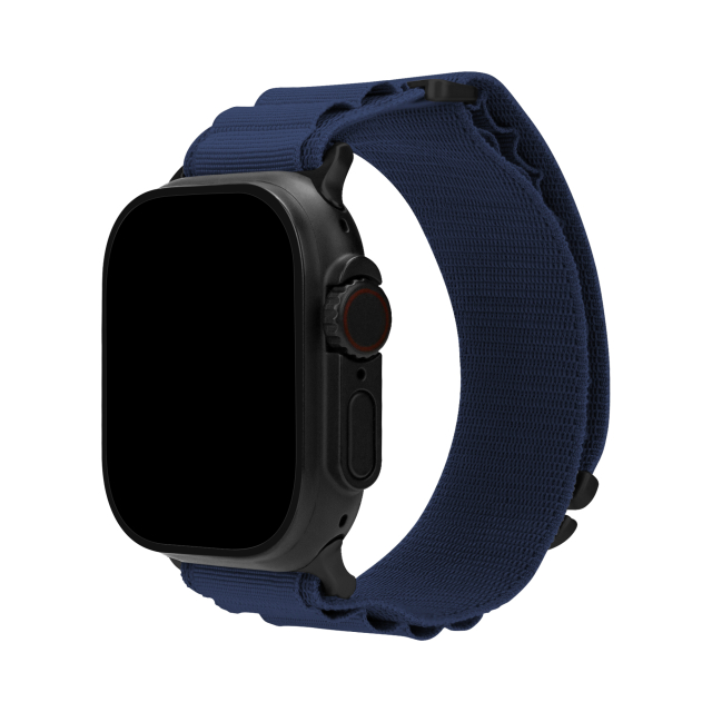 Mobilize Nylon Watch Band - Alpine - Black Connector - for Apple 42/44/45/49mm - Blue Mobilize Nylon Watch Band - Alpine - Black Connector - for Apple 42/44/45/49mm - Blue - Image 1