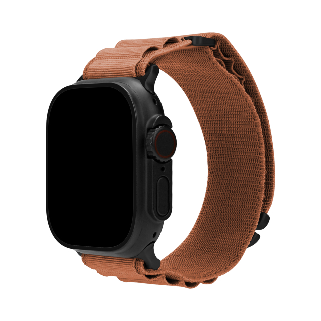 Mobilize Nylon Watch Band - Alpine - Black Connector - for Apple 42/44/45/49mm - Terracotta Mobilize Nylon Watch Band - Alpine - Black Connector - for Apple 42/44/45/49mm - Terracotta - Image 1