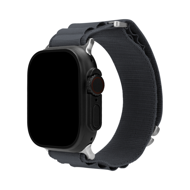 Mobilize Nylon Watch Band - Alpine - Titanium Connector - for Apple 42/44/45/49mm - Dark Grey Mobilize Nylon Watch Band - Alpine - Titanium Connector - for Apple 42/44/45/49mm - Dark Grey - Image 1