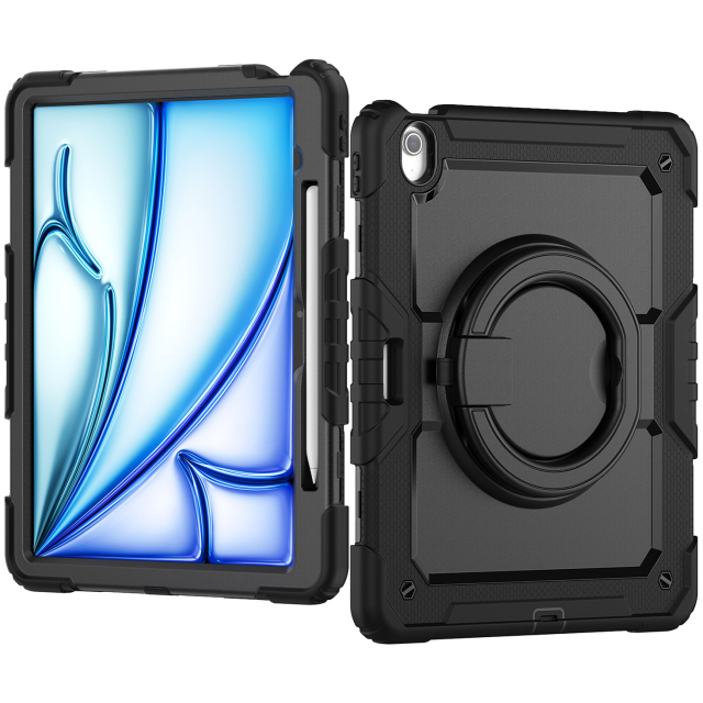 Mobilize Rotating Defender Case Stand Function for Apple iPad Air 13 (2024/2025/2026) Black Mobilize Rotating Defender Case Stand Function for Apple iPad Air 13 (2024/2025/2026) Black - Image 1