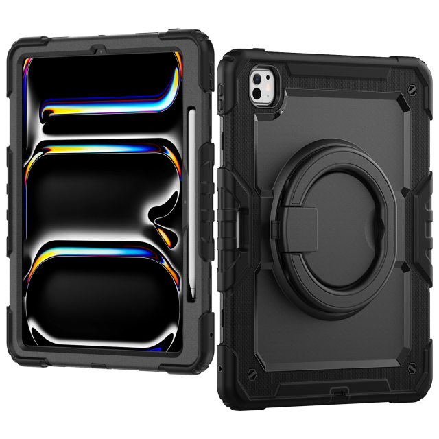 Mobilize Rotating Defender Case Stand Function for Apple iPad Pro 13 (2024/2025) Black Mobilize Rotating Defender Case Stand Function for Apple iPad Pro 13 (2024/2025) Black - Image 1