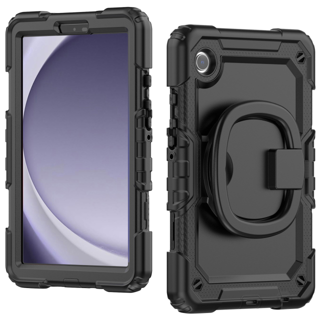 Mobilize Rotating Defender Case Stand Function for Samsung Galaxy Tab A9 8.7 Black Mobilize Rotating Defender Case Stand Function for Samsung Galaxy Tab A9 8.7 Black - Image 1