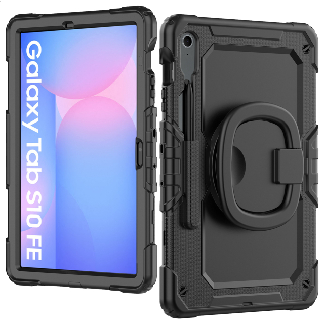 Mobilize Rotating Defender Case Stand Function for Samsung Galaxy Tab S10 FE 11/S10 Lite Black Mobilize Rotating Defender Case Stand Function for Samsung Galaxy Tab S10 FE 11/S10 Lite Black - Image 1