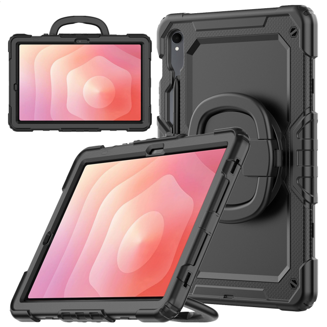 Mobilize Rotating Defender Case Stand Function for Samsung Galaxy Tab S11 Black Mobilize Rotating Defender Case Stand Function for Samsung Galaxy Tab S11 Black - Image 1
