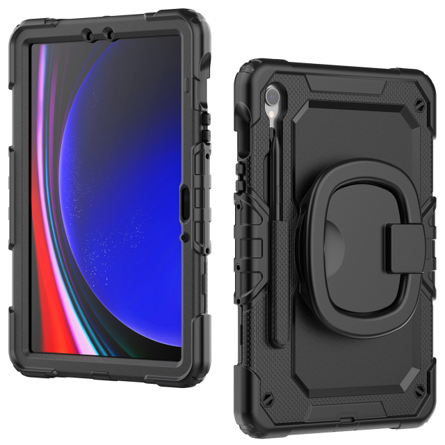 Mobilize Rotating Defender Case Stand Function for Samsung Galaxy Tab S9 11/S9 FE 10.9 Black Mobilize Rotating Defender Case Stand Function for Samsung Galaxy Tab S9 11/S9 FE 10.9 Black - Image 1