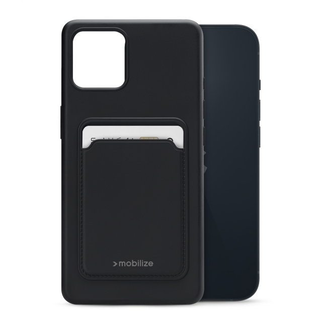 Mobilize Rubber Gelly Card Case Apple iPhone 14 Matt Black Mobilize Rubber Gelly Card Case Apple iPhone 14 Matt Black - Image 1