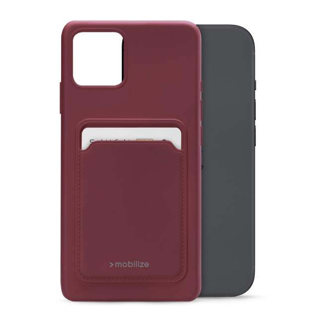Mobilize Rubber Gelly Card Case Apple iPhone 15 Matt Bordeaux Mobilize Rubber Gelly Card Case Apple iPhone 15 Matt Bordeaux - Image 1
