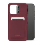 Mobilize Rubber Gelly Card Case Apple iPhone 15 Pro Matt Bordeaux