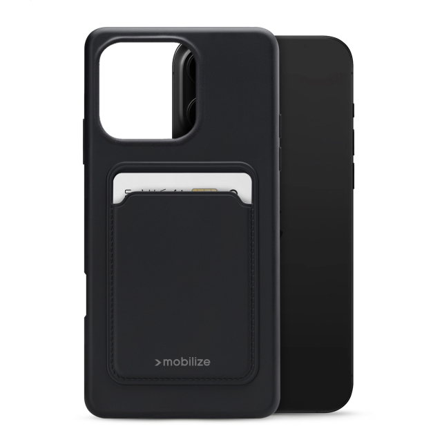 Mobilize Rubber Gelly Card Case Apple iPhone 16 Pro Max Matt Black Mobilize Rubber Gelly Card Case Apple iPhone 16 Pro Max Matt Black - Image 1