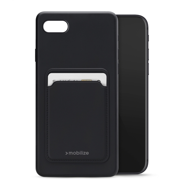 Mobilize Rubber Gelly Card Case Apple iPhone 6/6S/7/8/SE (2020/2022) Matt Black Mobilize Rubber Gelly Card Case Apple iPhone 6/6S/7/8/SE (2020/2022) Matt Black - Image 1