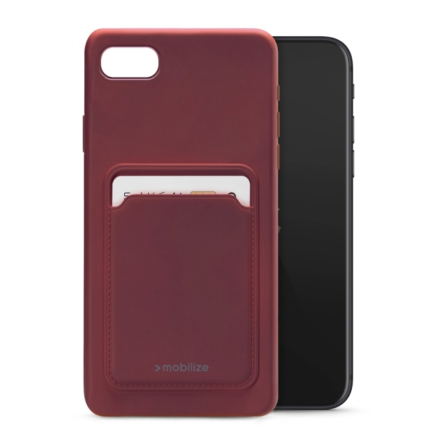 Mobilize Rubber Gelly Card Case Apple iPhone 6/6S/7/8/SE (2020/2022) Matt Bordeaux Mobilize Rubber Gelly Card Case Apple iPhone 6/6S/7/8/SE (2020/2022) Matt Bordeaux - Image 1