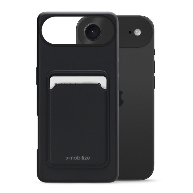 Mobilize Rubber Gelly Card Case Apple iPhone Air Matt Black Mobilize Rubber Gelly Card Case Apple iPhone Air Matt Black - Image 1