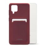 Mobilize Rubber Gelly Card Case Samsung Galaxy A12/M12 Matt Bordeaux