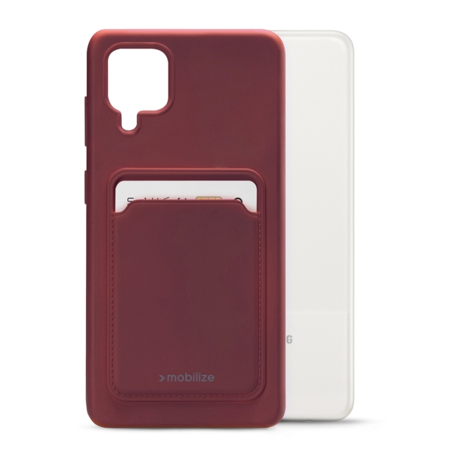 Mobilize Rubber Gelly Card Case Samsung Galaxy A12/M12 Matt Bordeaux Mobilize Rubber Gelly Card Case Samsung Galaxy A12/M12 Matt Bordeaux - Image 1