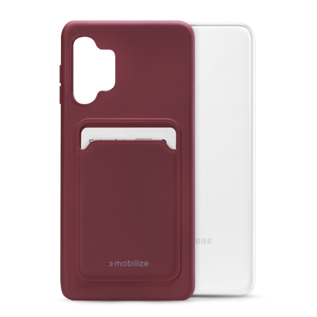 Mobilize Rubber Gelly Card Case Samsung Galaxy A13 4G Matt Bordeaux Mobilize Rubber Gelly Card Case Samsung Galaxy A13 4G Matt Bordeaux - Image 1
