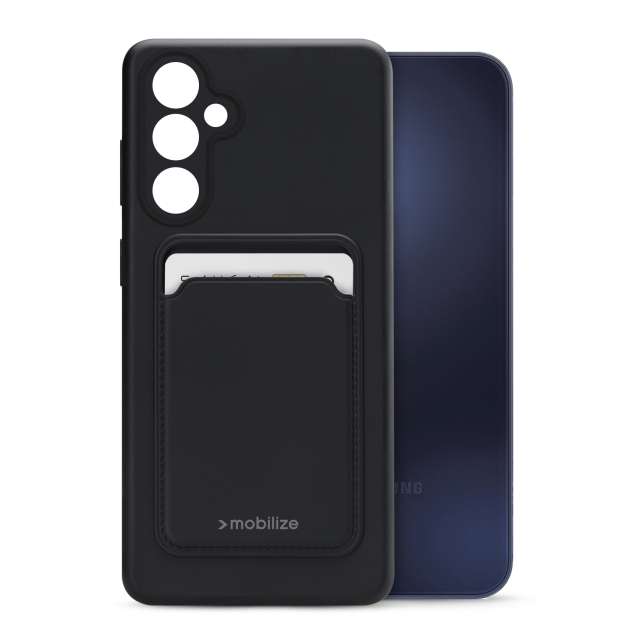 Mobilize Rubber Gelly Card Case Samsung Galaxy A15 4G/5G Matt Black Mobilize Rubber Gelly Card Case Samsung Galaxy A15 4G/5G Matt Black - Image 1