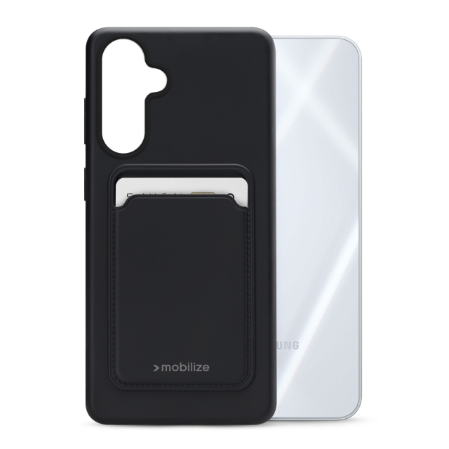 Mobilize Rubber Gelly Card Case Samsung Galaxy A16 4G/5G Matt Black Mobilize Rubber Gelly Card Case Samsung Galaxy A16 4G/5G Matt Black - Image 1