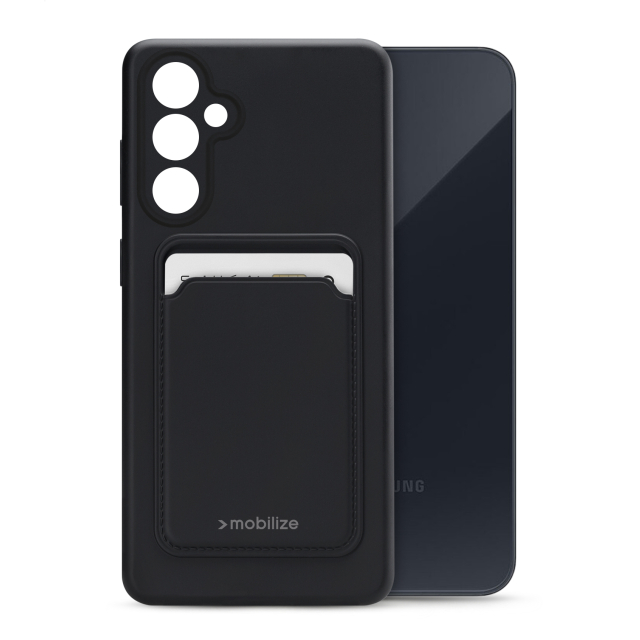 Mobilize Rubber Gelly Card Case Samsung Galaxy A35 5G Matt Black Mobilize Rubber Gelly Card Case Samsung Galaxy A35 5G Matt Black - Image 1