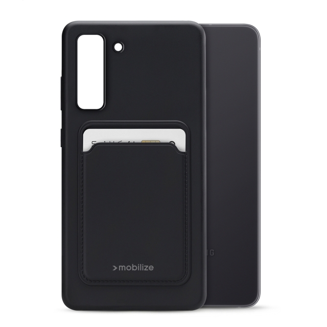 Mobilize Rubber Gelly Card Case Samsung Galaxy S21 FE 5G Matt Black Mobilize Rubber Gelly Card Case Samsung Galaxy S21 FE 5G Matt Black - Image 1