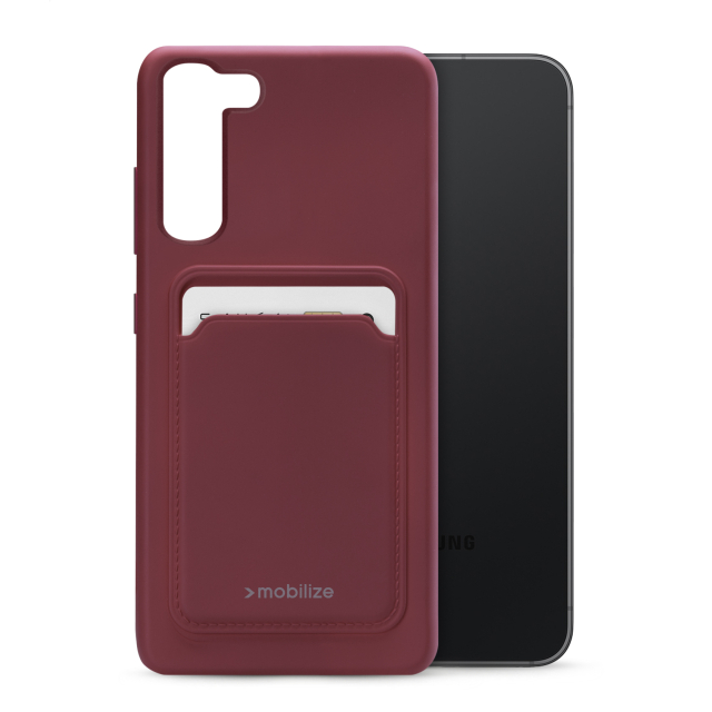 Mobilize Rubber Gelly Card Case Samsung Galaxy S23 5G Matt Bordeaux Mobilize Rubber Gelly Card Case Samsung Galaxy S23 5G Matt Bordeaux - Image 1