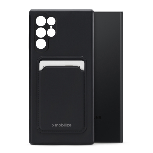Mobilize Rubber Gelly Card Case Samsung Galaxy S23 Ultra 5G Matt Black Mobilize Rubber Gelly Card Case Samsung Galaxy S23 Ultra 5G Matt Black - Image 1