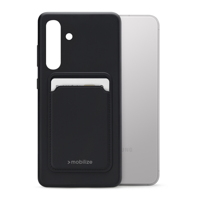Mobilize Rubber Gelly Card Case Samsung Galaxy S24+ 5G Matt Black Mobilize Rubber Gelly Card Case Samsung Galaxy S24+ 5G Matt Black - Image 1