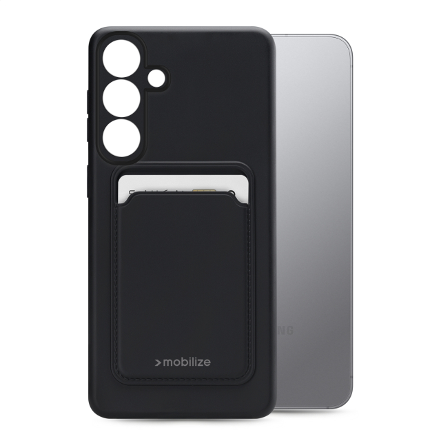 Mobilize Rubber Gelly Card Case Samsung Galaxy S25 5G Matt Black Mobilize Rubber Gelly Card Case Samsung Galaxy S25 5G Matt Black - Image 1