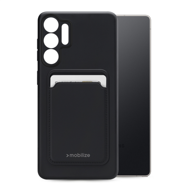 Mobilize Rubber Gelly Card Case Samsung Galaxy S25 Ultra 5G Matt Black Mobilize Rubber Gelly Card Case Samsung Galaxy S25 Ultra 5G Matt Black - Image 1