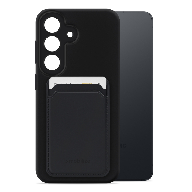 Mobilize Rubber Gelly Card Case Samsung Galaxy S26 5G Matt Black Mobilize Rubber Gelly Card Case Samsung Galaxy S26 5G Matt Black - Image 1