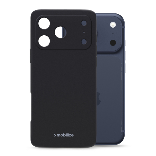 Mobilize Rubber Gelly Case Apple iPhone 17 Pro Matt Black Mobilize Rubber Gelly Case Apple iPhone 17 Pro Matt Black - Image 1