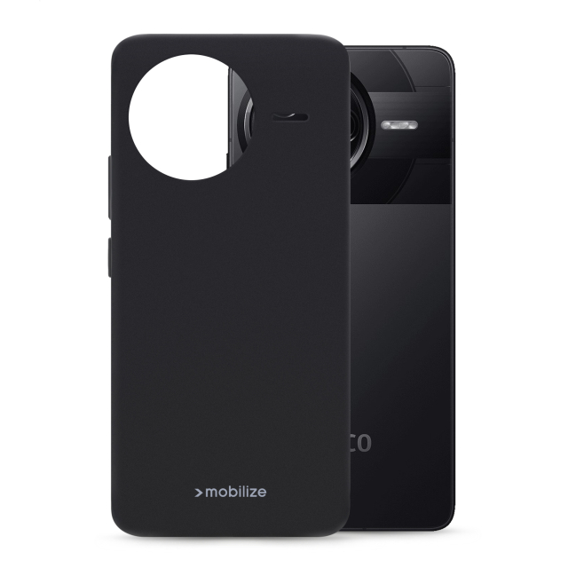 Mobilize Rubber Gelly Case Xiaomi Poco F7 Pro Matt Black Mobilize Rubber Gelly Case Xiaomi Poco F7 Pro Matt Black - Image 1