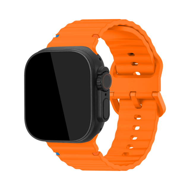 Mobilize Silicon Watch Band - Buckle - for Apple 42/44/45/49mm - Orange Mobilize Silicon Watch Band - Buckle - for Apple 42/44/45/49mm - Orange - Image 1
